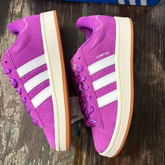Adidas Campus Purple Suede Sneakers Women’s 7.5 New w/ Box - Picture 3 of 5